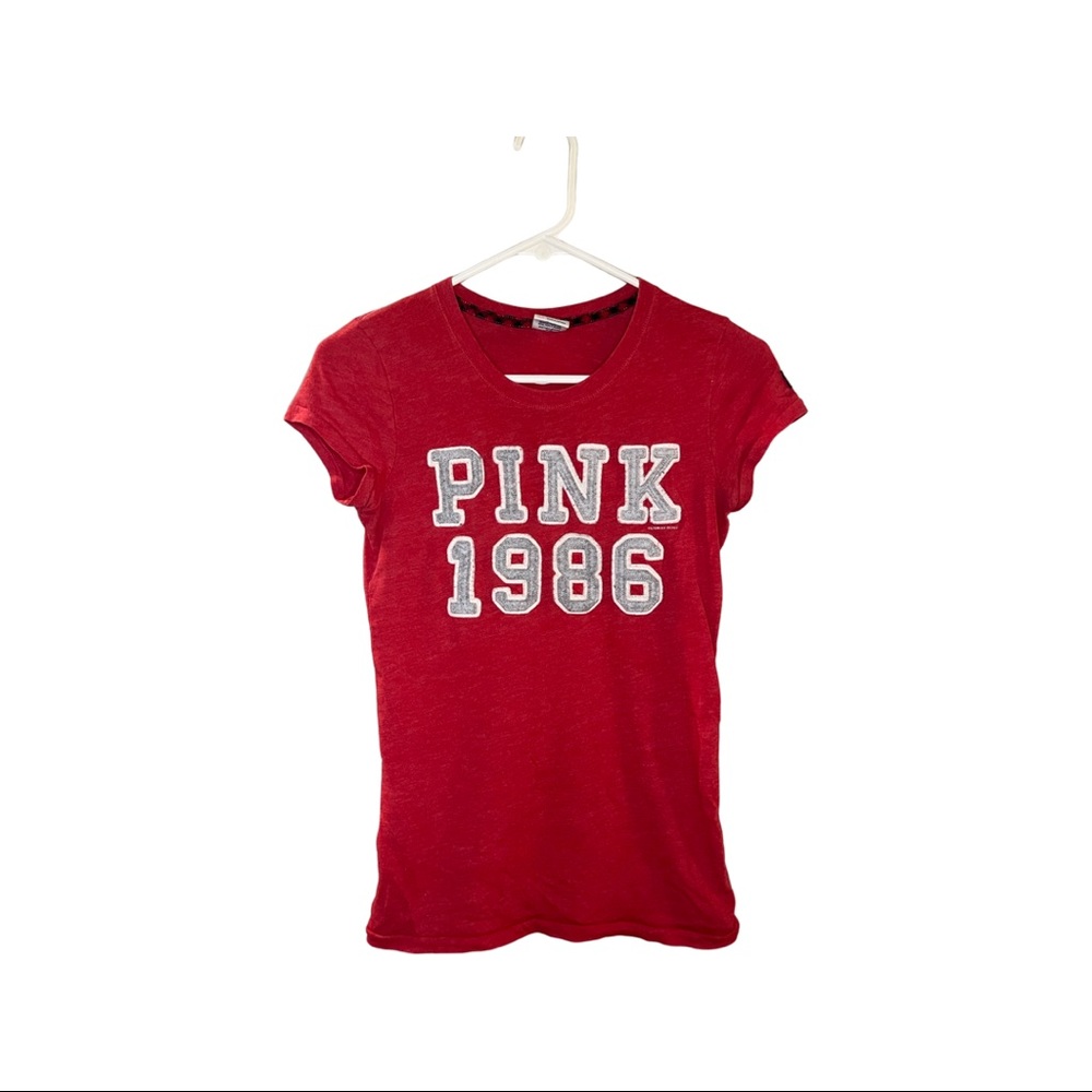 Red Victoria’s Secret Pink Tee Size Xtra Small Excellent Condition